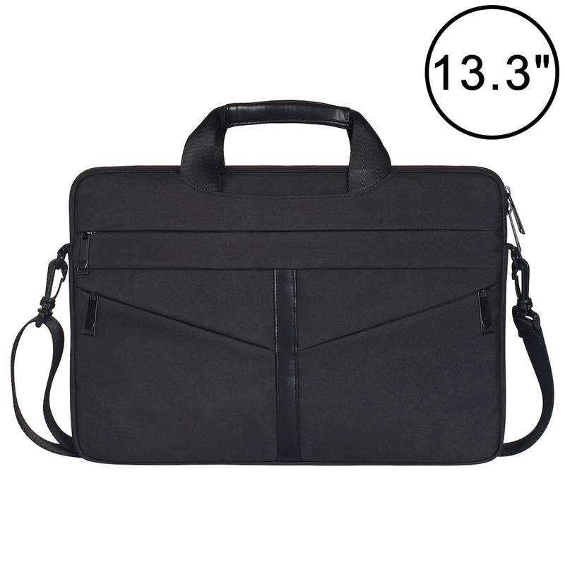 13.3 inch Breathable Wear-resistant Fashion Business Shoulder Handheld Zipper Laptop Bag with Shoul