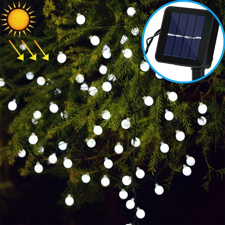 Ball Shape 30 LEDs Outdoor Waterproof Christmas Festival Decoration Solar Lamp String(Colour)