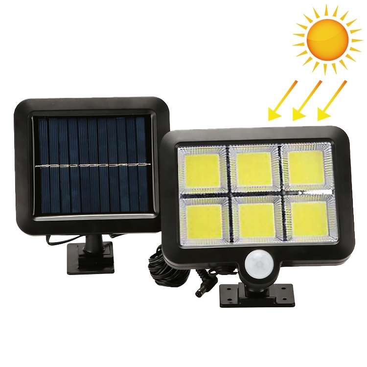 Solar Wall Light Six Grid Separate Human Body Induction Garden Light Waterproof Outdoor Lighting Str