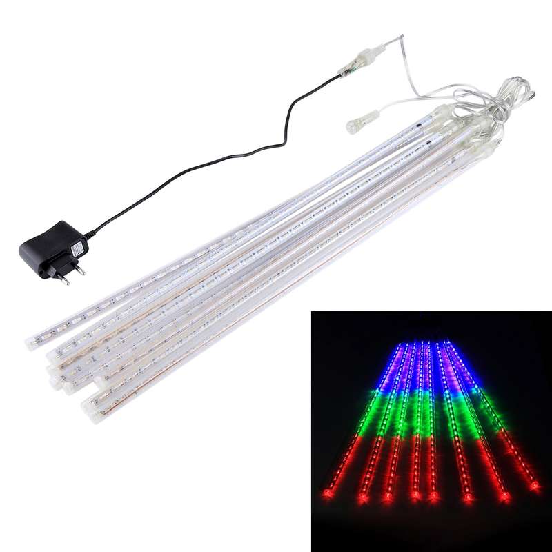 50cm 8 Tubes DIP Meteor Rain Light, LED Decorative Light, Tube Diameter: 1.2cm, AC 100-240V, US, EU