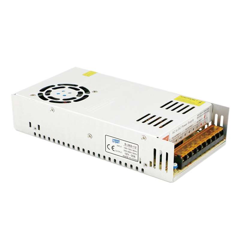 SOMPOM S-360-12 360W 12V 30A Iron Shell Driver LED Light Strip Lighting Monitor Power Supply