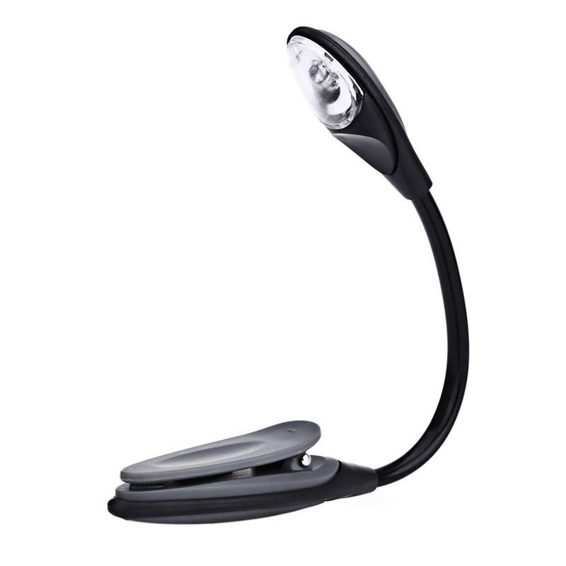 0.2W White Light Clip Fixtures LED Desk Light, 1 LED 280 LM Eye Protection Reading Lamp
