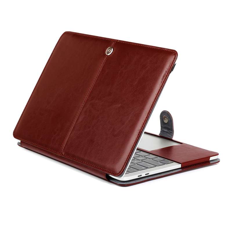 For Macbook Pro 15.4 inch Laptop Crazy Horse Texture Horizontal Flip Leather Case (Black)