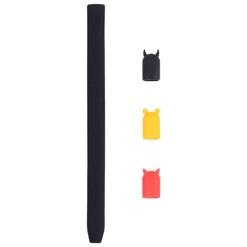 4 in 1 Stylus Pen Cartoon Animal Silicone Protective Case for Apple Pencil 2 (Yellow)