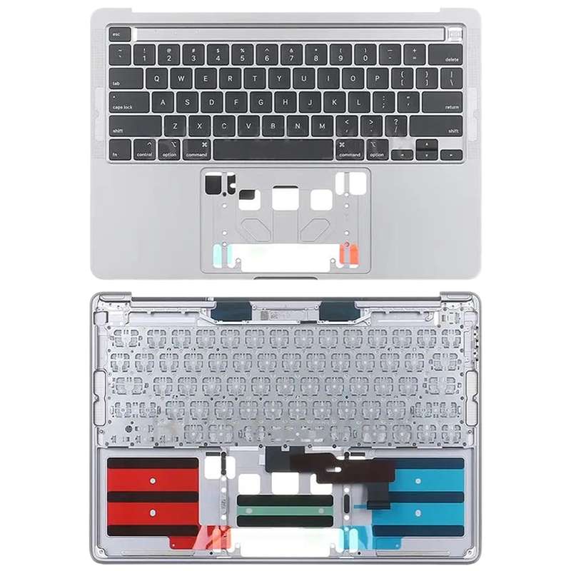 For MacBook Pro Retina 13 inch A2289 2020 C-side Cover + US Edition Key Board (Grey)