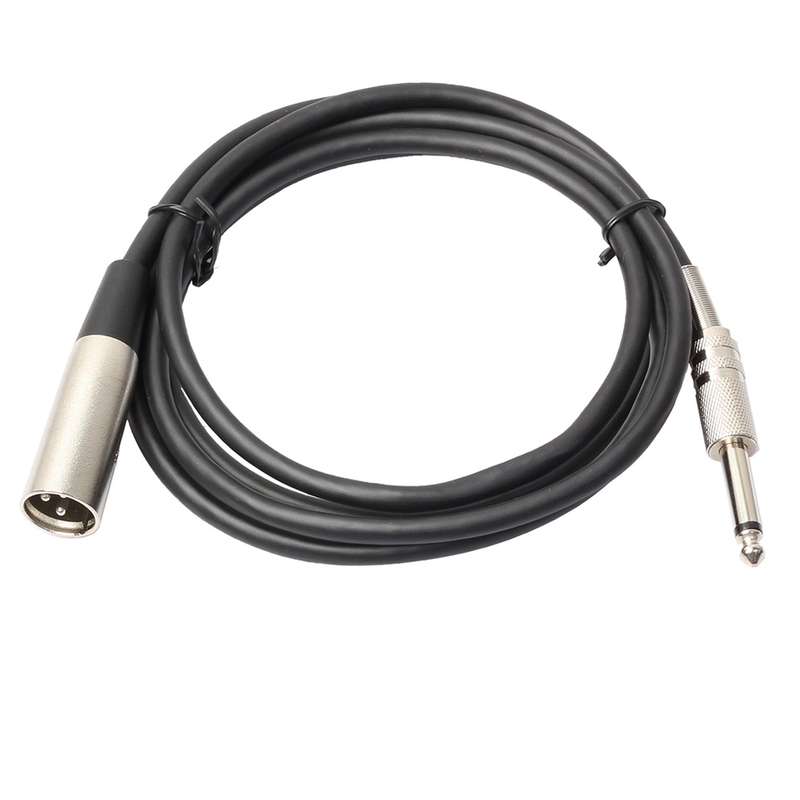 10m XLR 3-Pin Male to 1/4 inch (6.35mm) Mono Shielded Microphone Audio Cord Cable