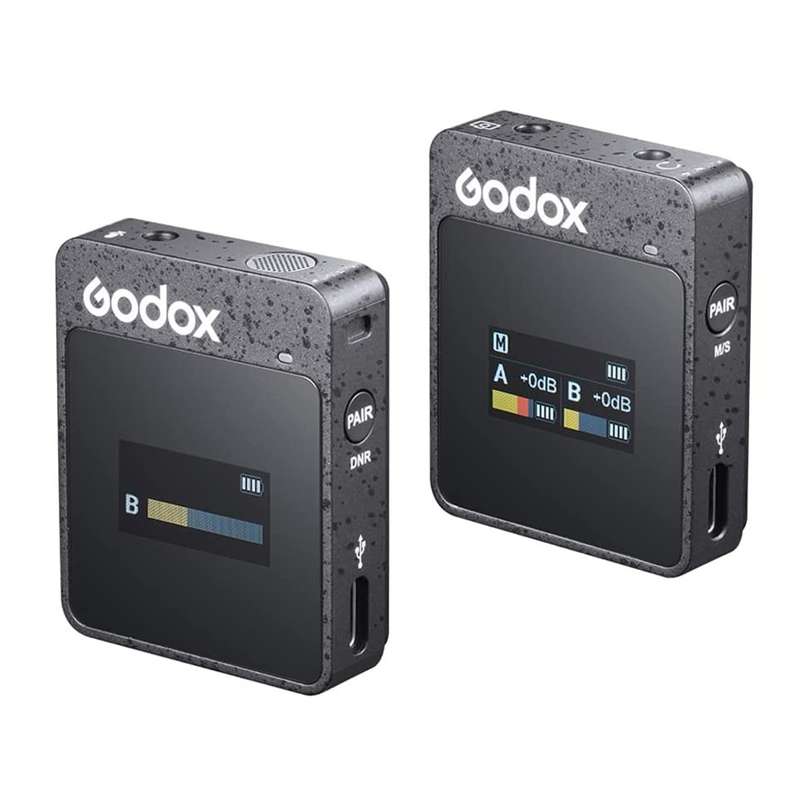 Godox MoveLink II M1 Wireless Lavalier Microphone System with Transmitters and Receiver for DSLR Cam