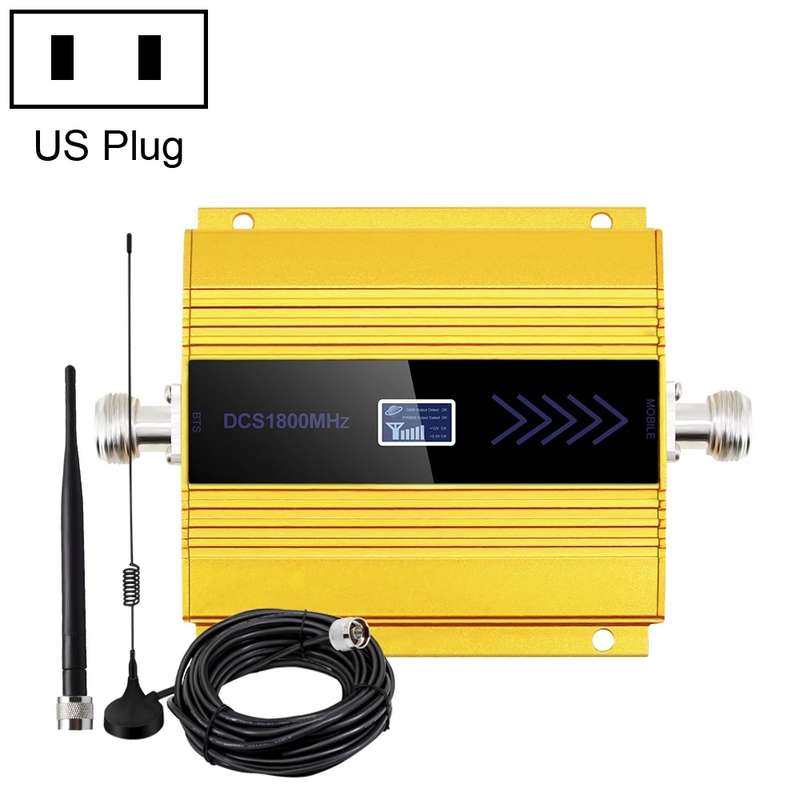 DCS-LTE 4G Phone Signal Repeater Booster, AU Plug(Gold)