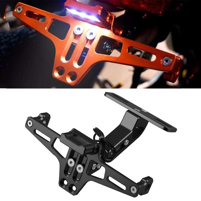 LPF013 Motorcycle Modification Accessories Universal Aircraft Shape Aluminum Alloy License Plate Bra