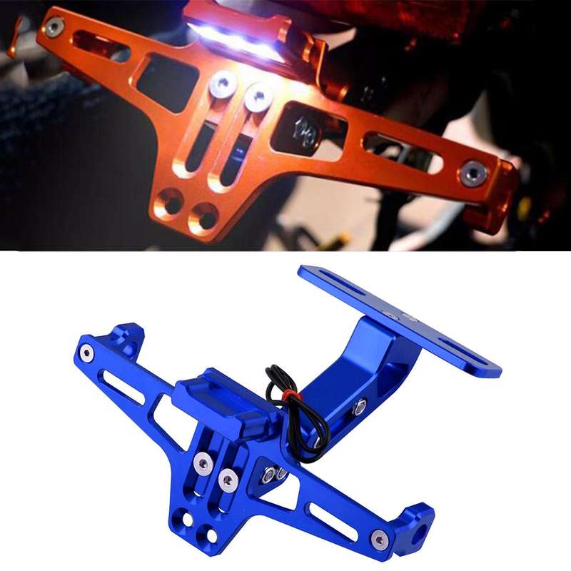 LPF013 Motorcycle Modification Accessories Universal Aircraft Shape Aluminum Alloy License Plate Bra