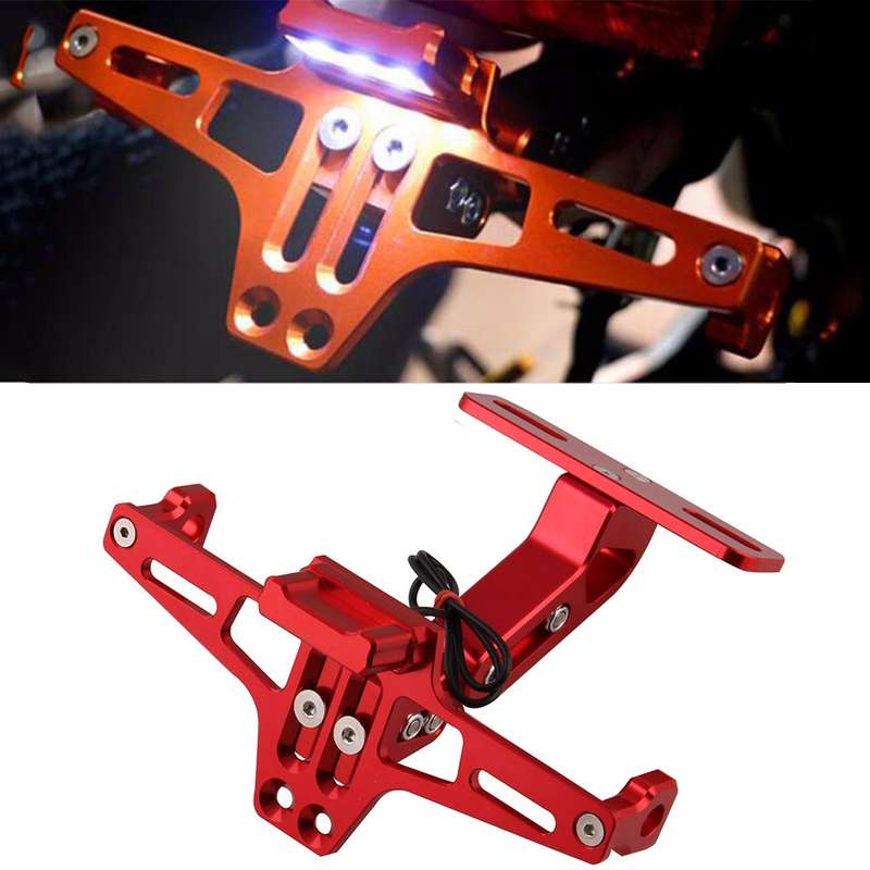 LPF013 Motorcycle Modification Accessories Universal Aircraft Shape Aluminum Alloy License Plate Bra
