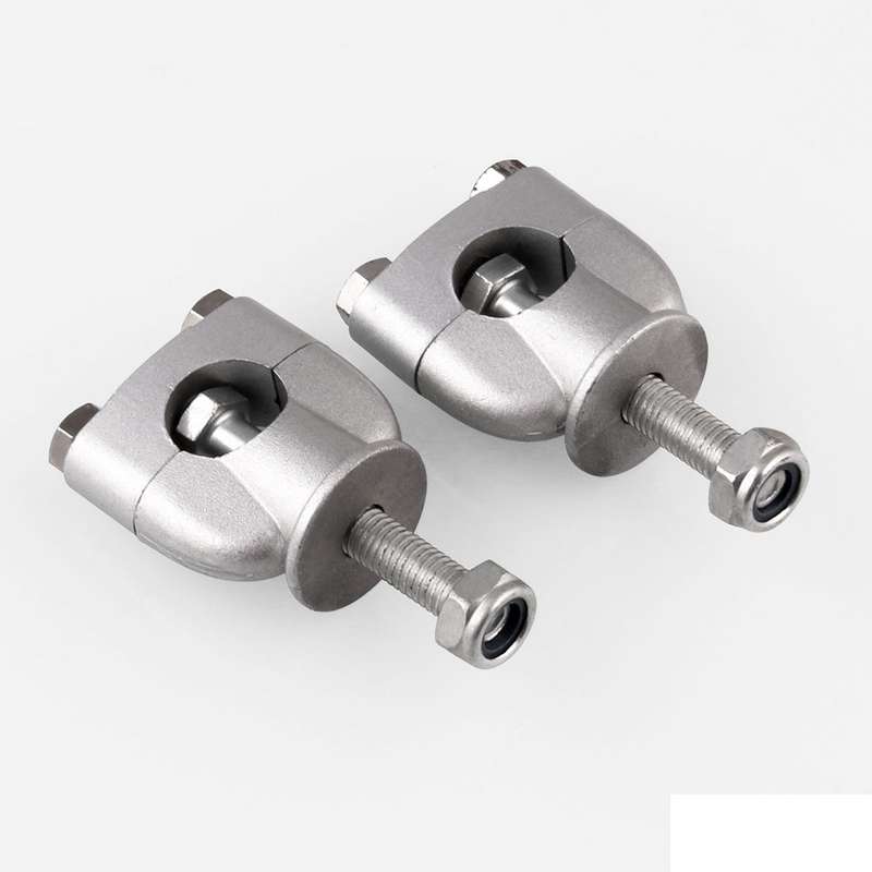 MB-MH027-S Universal Motorcycle Aluminum + Iron 22mm Single Hole Handlebar Fixed Bracket