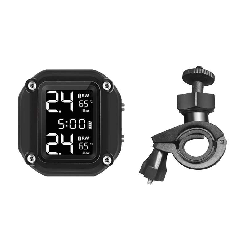 M4 Motorcycles Tire Pressure Monitor with Holder (Black)
