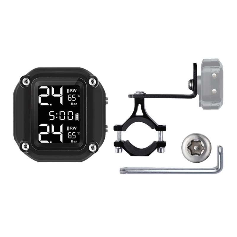 M4 Anti-vibration Motorcycles Tire Pressure Monitor with Anti-theft Screw Holder
