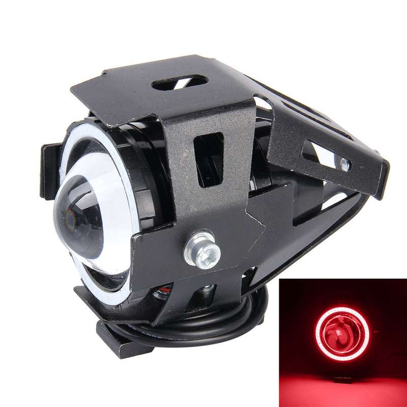 U7 10W 1000LM LED Life Waterproof Headlamp Light with Angel Eyes Light for Motorcycle / SUV, DC 12V(