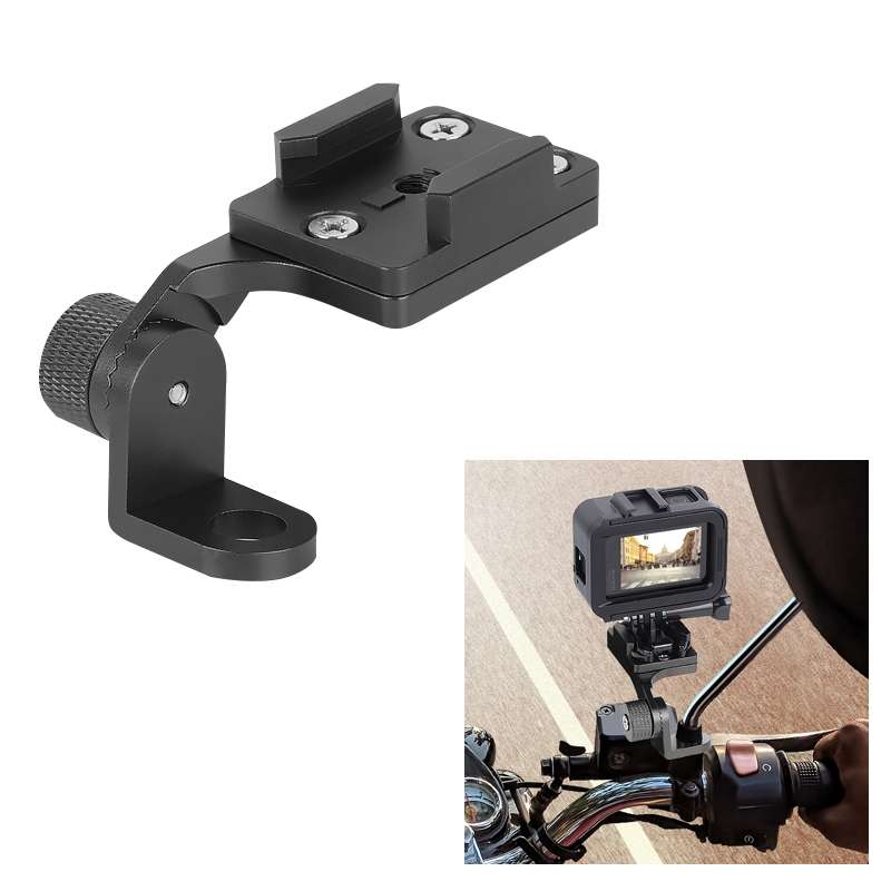 RUIGPRO Motorcycle Handlebar Alloy Phone Bracket for GoPro, Insta360, DJI and Other Action Cameras(B
