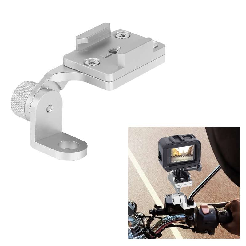 RUIGPRO Motorcycle Handlebar Alloy Phone Bracket for GoPro, Insta360, DJI and Other Action Cameras(B