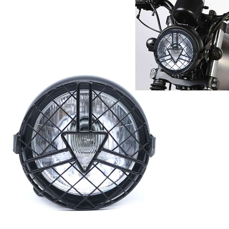 Motorcycle Arrowhead Reticular Retro Lamp LED Headlight Modification Accessories for CG125 / GN125 (