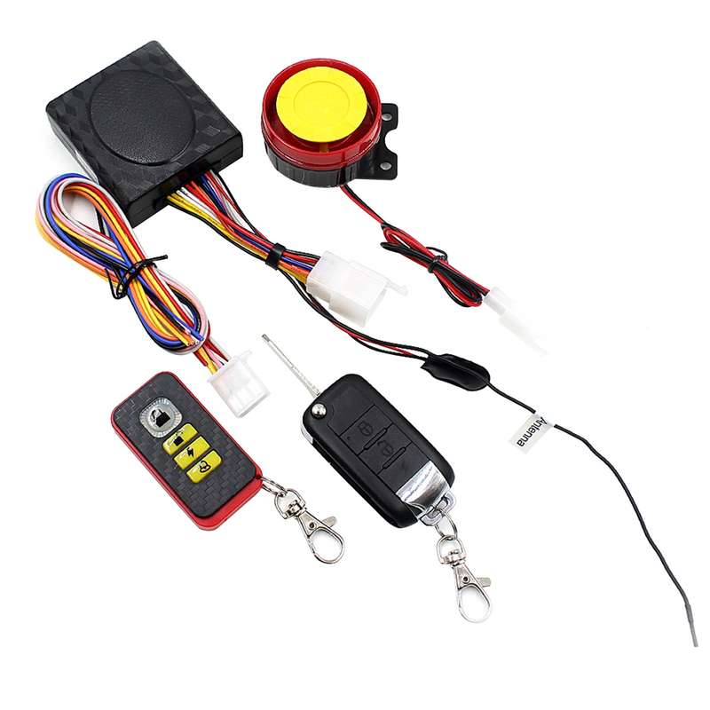 Motorcycle Smart Unidirectional Security Alarm System with Remote Control / Foldable Key, without Ba