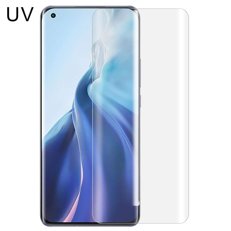 For Xiaomi Mi 11 UV Liquid Curved Full Glue Tempered Glass Film