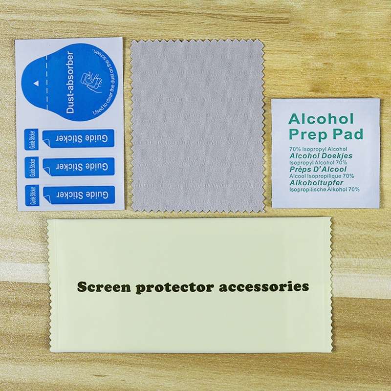 200 PCS Tempered Glass Phone LCD Screen Protector Dust Removal Dry Wet Cleaning Wipes Paper Tools Se