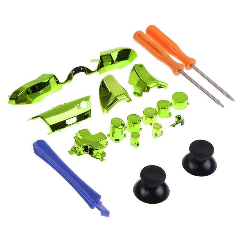 Full Set Game Controller Handle Small Fittings with Screwdriver for Xbox One ELITE(Silver)