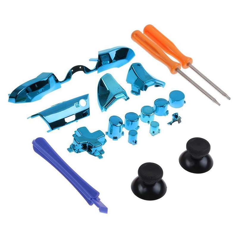 Full Set Game Controller Handle Small Fittings with Screwdriver for Xbox One ELITE(Silver)