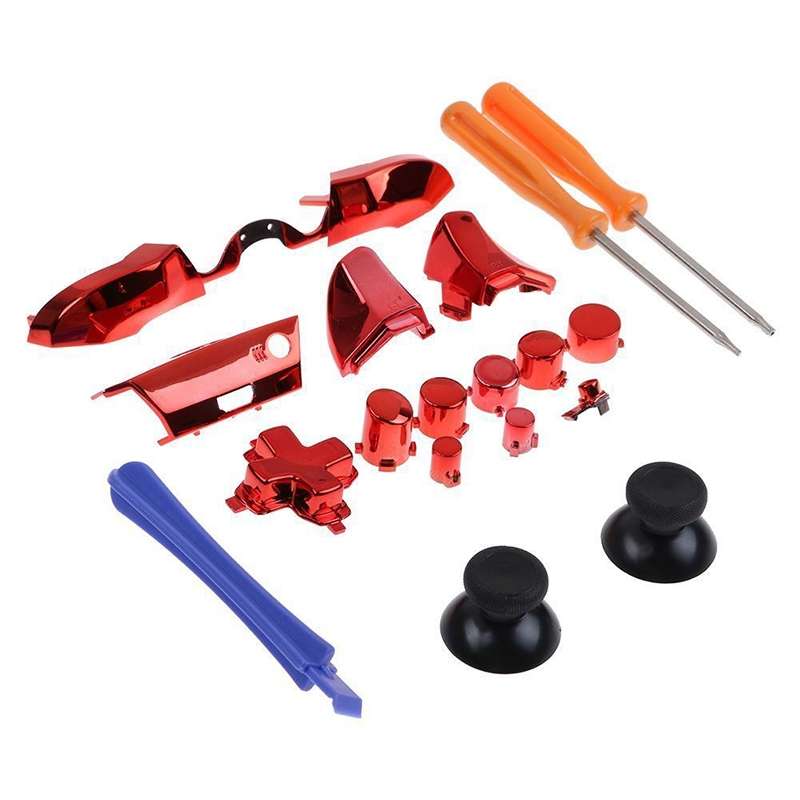 Full Set Game Controller Handle Small Fittings with Screwdriver for Xbox One ELITE(Silver)