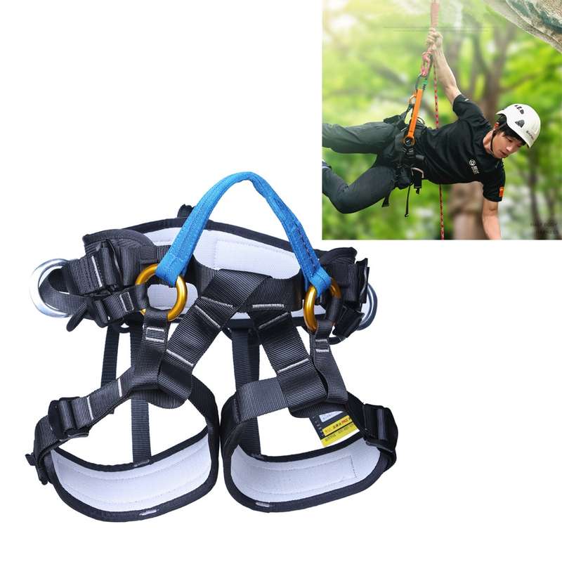 XINDA XDA9519 Outdoor Polyester High-strength Wire Downhill Seat Belt for Climbing Trees(Black)