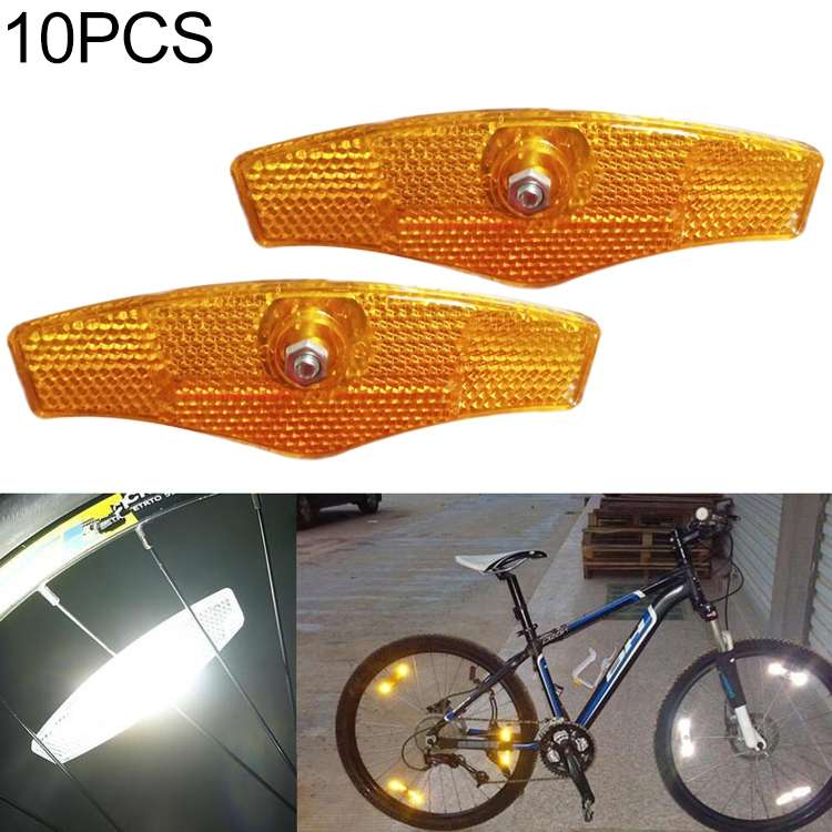 10 PCS Mountain Bike Spoke Reflection (White)