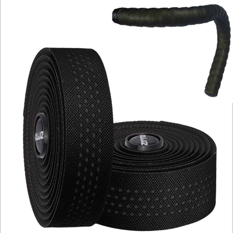 ZTTO Road Bike Handle Bar Tape Non-slip Anti-Vibration PU Leather Breathable Wear-resisting(Green)