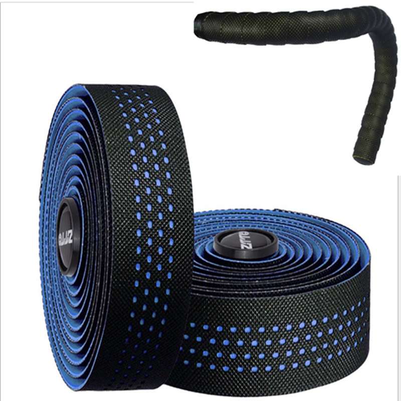 ZTTO Road Bike Handle Bar Tape Non-slip Anti-Vibration PU Leather Breathable Wear-resisting(Green)