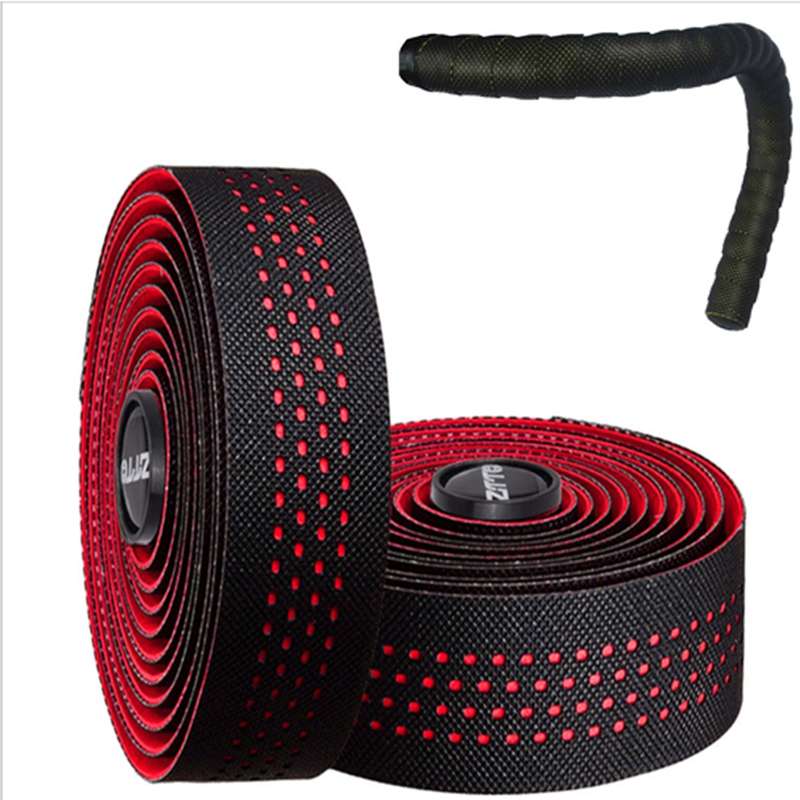 ZTTO Road Bike Handle Bar Tape Non-slip Anti-Vibration PU Leather Breathable Wear-resisting(Green)