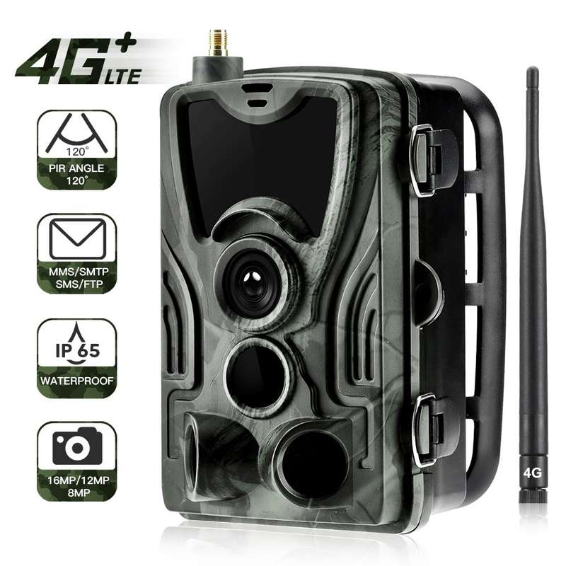 HC801LTE 4G EU Version Waterproof IP65 IR Night Vision Security 16MP Hunting Trail Camera, 120 Degre