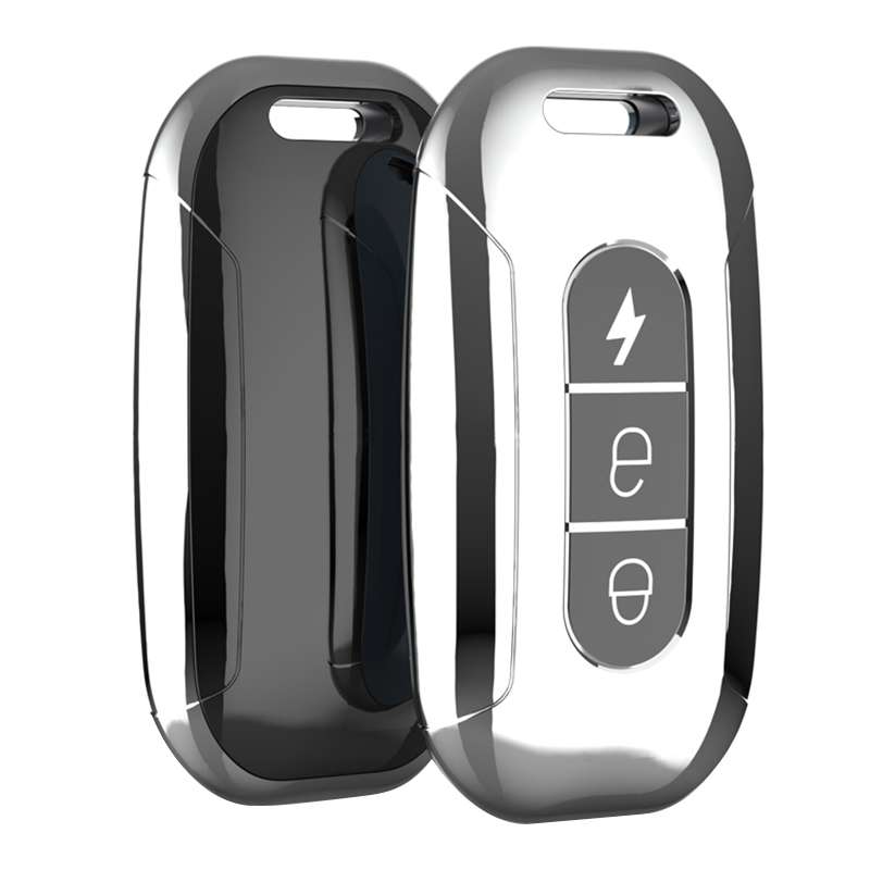 Electric Vehicle Key Electroplated TPU Case For AIMA C (White)