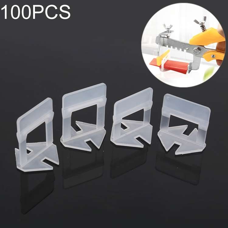 100 PCS 2.5mm Tile Leveling System Clips Kit Wall Floor Tile Spacer Tiling Tool for Paving Locator T