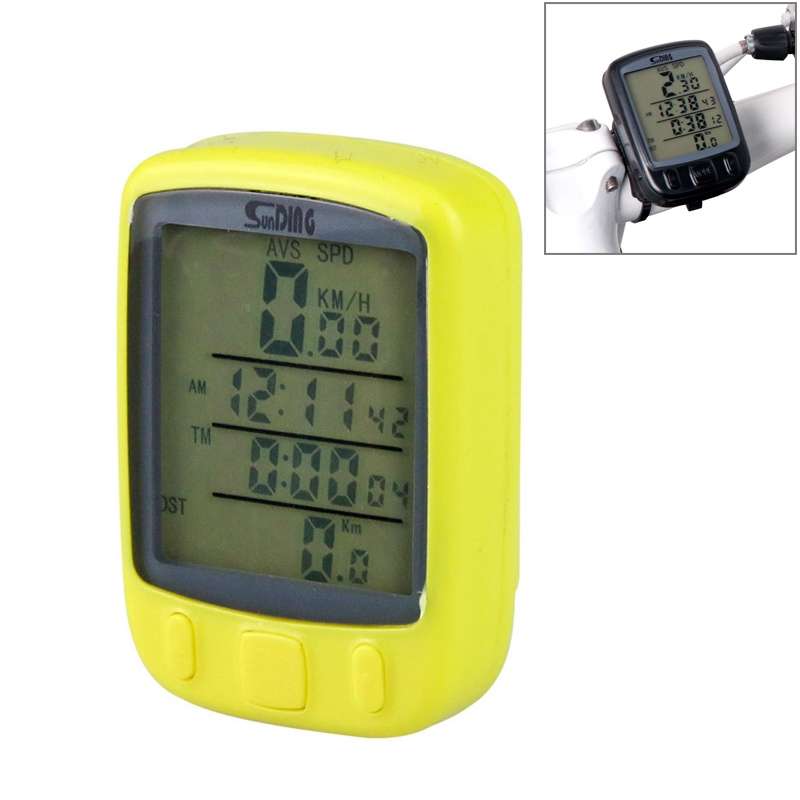 SUNDING 563A Bike Bicycle Waterproof Wired LCD Screen Luminous Mileage Speedometer Odometer, English