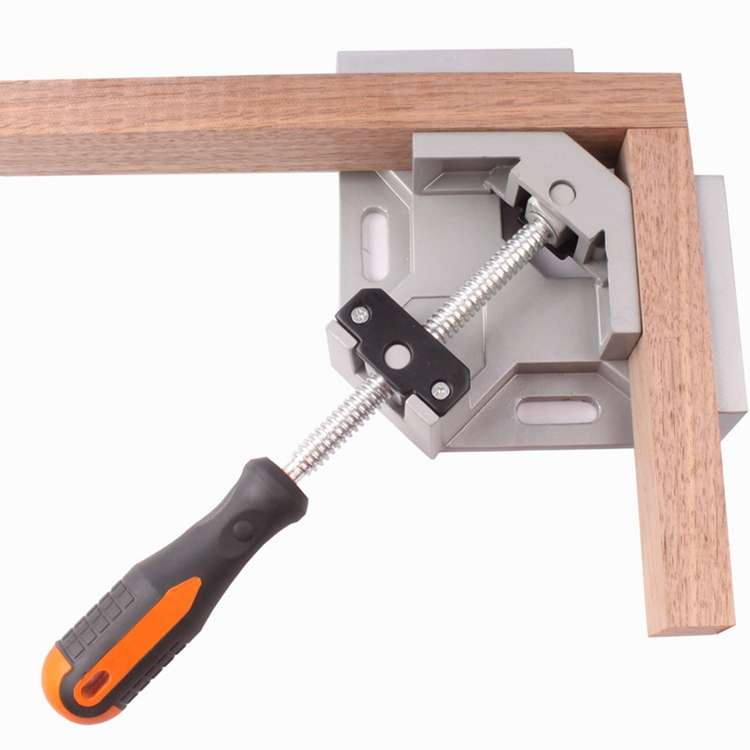 Aluminum Single Handle 90 Degree Right Angle Clamp Angle Clamp Woodworking Frame Clip Right Angle Fo