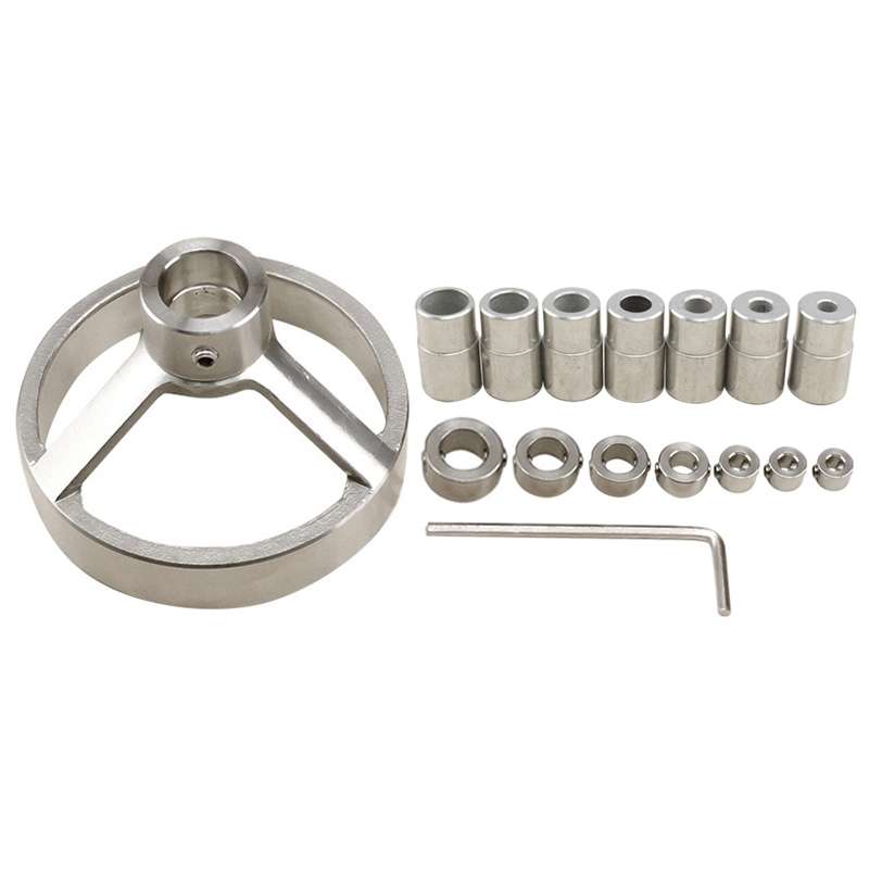 16 in 1 Drill Guide Vertical Pocket Hole Jig 5/6/7/8/9/10/12mm Drill Bit Hole Locator Stainless Stee