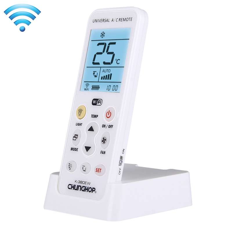 CHUNGHOP K-380EW WiFi Smart Universal LCD Air-Conditioner Remote Control with Holder, Support 2G / 3