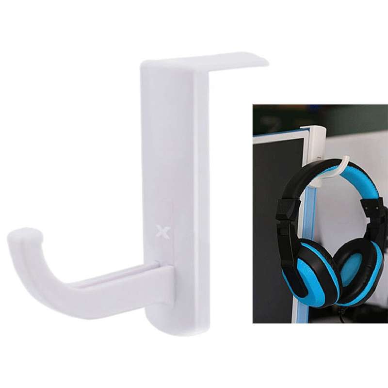 Universal Headphone Hanger PC Monitor Desk Headset Stand Holder Hook(Black)