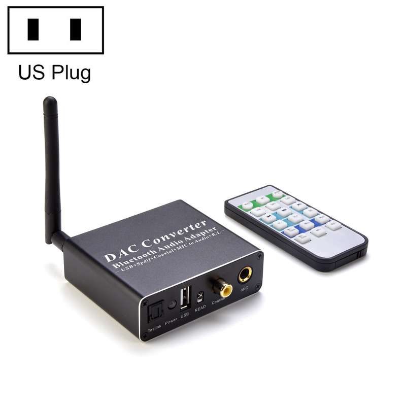 NK-Q8 Bluetooth Audio Adapter DAC Converter with Remote Control, UK Plug