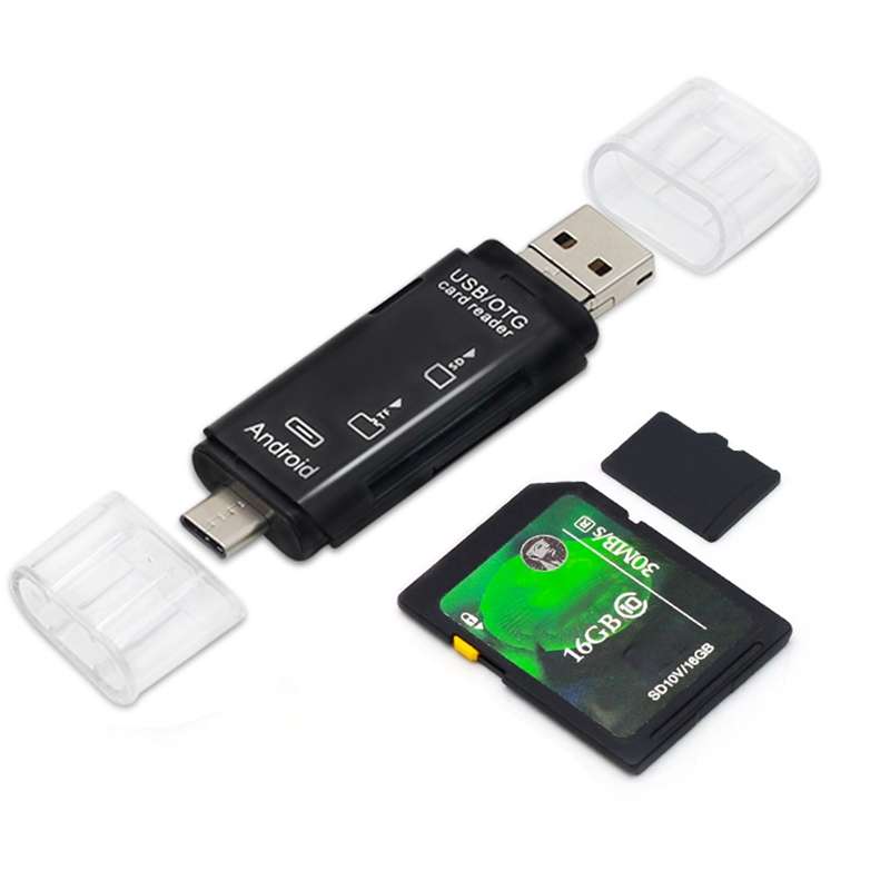 D-178 5 In 1 Type-C / USB-C Multi-function Card Reader (White)