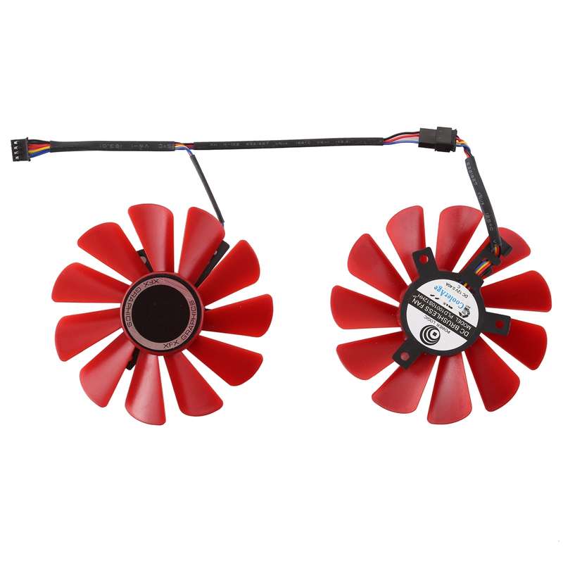 FDC10U12S9-C 0.45amp 4 Pin Graphics Video Card Cooling Fans for XFX RX 560D RX 570 RX 580 RX Vega, D