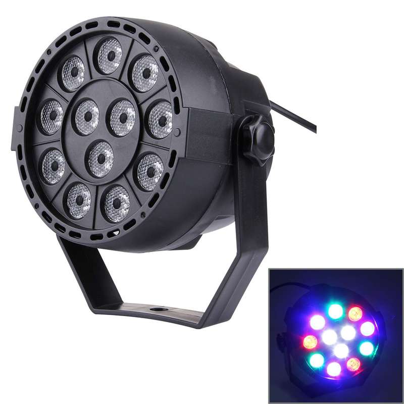 KD-12W 12 LED PAR Light Stage Light, with LED Display, Master / Slave / DMX512 / Auto Run Modes, US
