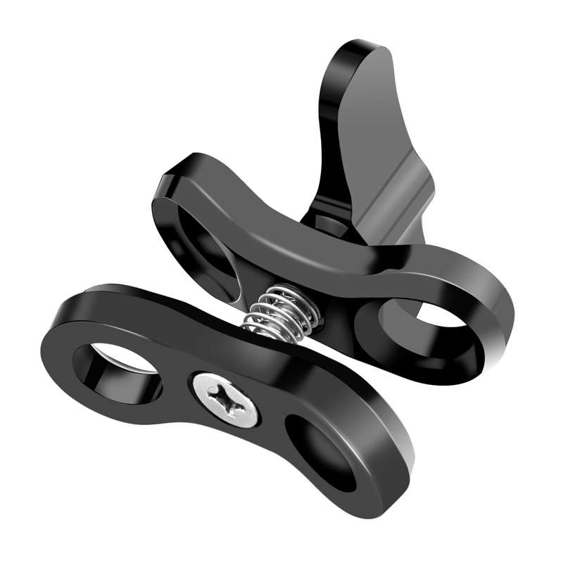 PULUZ Ball Clamp Close Hole Diving Camera Bracket CNC Aluminum Spring Flashlight Clamp for Diving Un