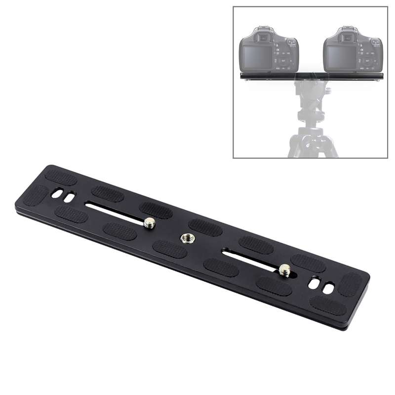 PULUZ 200mm Length PU-200 Aluminum-magnesium Alloy Quick Release Plate QR Clamp for Benro B3 / J2 /J