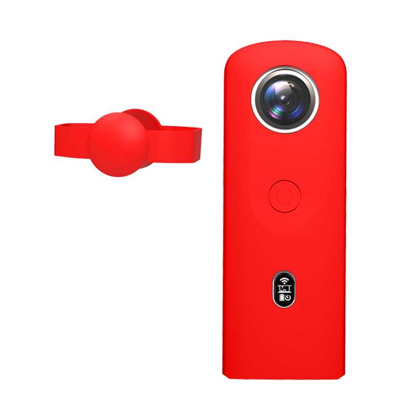 PULUZ Silicone Protective Case with Lens Cover for Ricoh Theta SC2 360 Panoramic Camera(Black)
