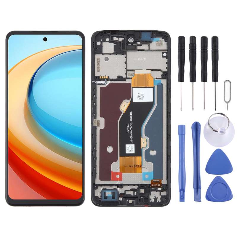 For ZTE Blade A75 4G / V60 Smart LCD Screen Digitizer Full Assembly with Frame (Black)