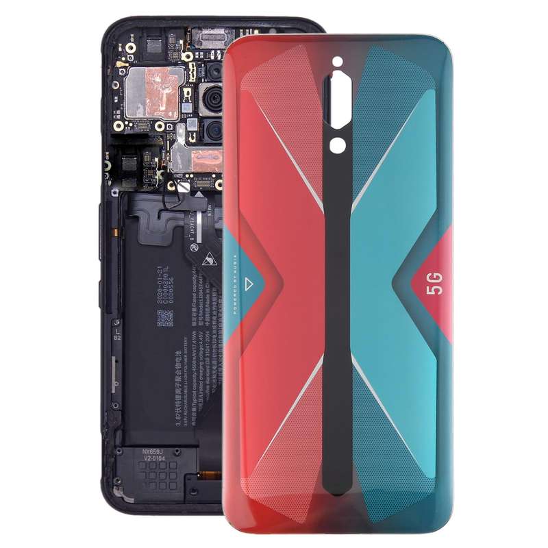 For ZTE nubia RedMagic 5G NX669J Glass Battery Back Cover(Red)